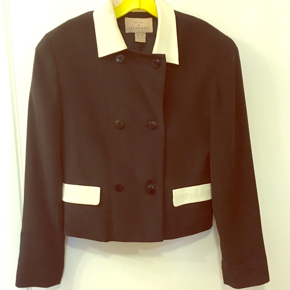 Pat Arganti Jackets & Blazers - Pat Argenti vintage silk cropped button blazer